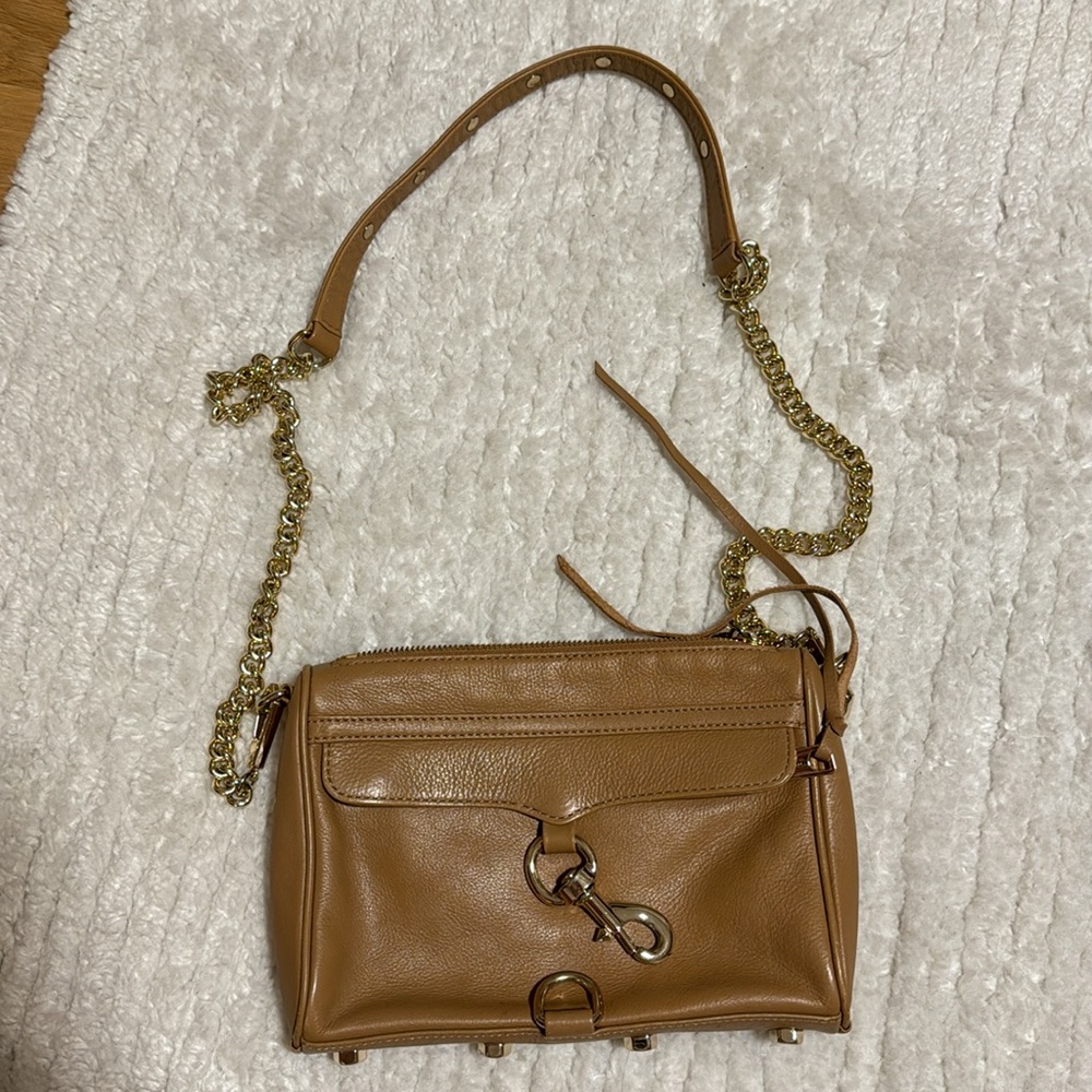 Rebecca Minkoff tan leather crossbody bag